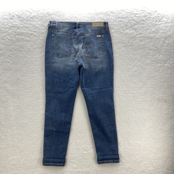 Seven 7 For All Mankind Girlfriend Jeans Women's 12 Blue Distressed Denim - Picture 8 of 16